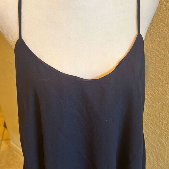 Tigerlilly Women’s 8 Low Back Slip Dress Navy Blue Simple Minimalist Flowy New - Picture 9 of 15